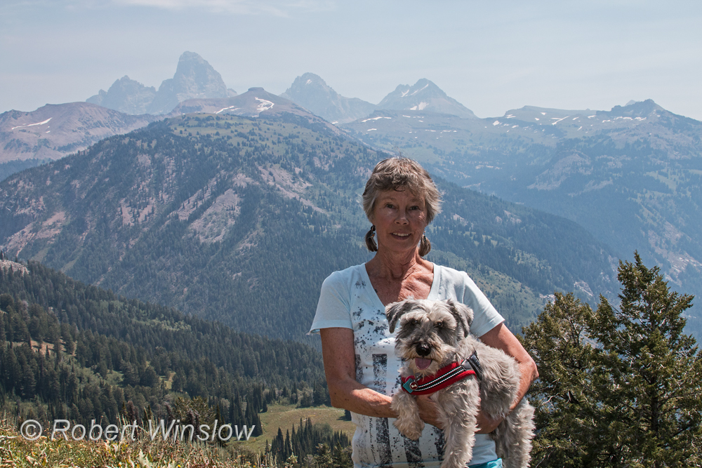 Mariliyn and Duffy with Grand Tetons in the Background 9872